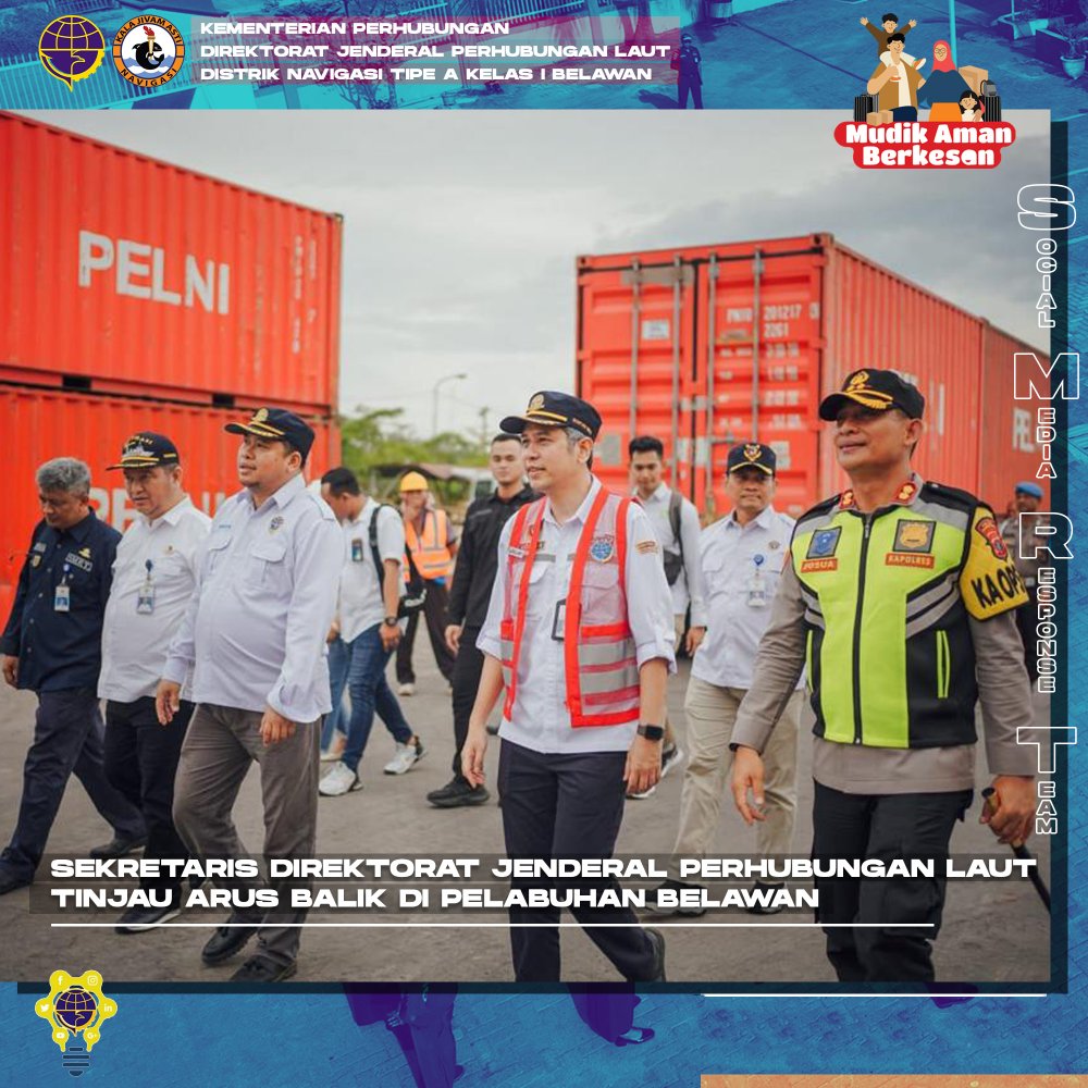 H+8 Lebaran 2023, Sesditjen Hubla Tinjau Arus Balik di Pelabuhan Belawan