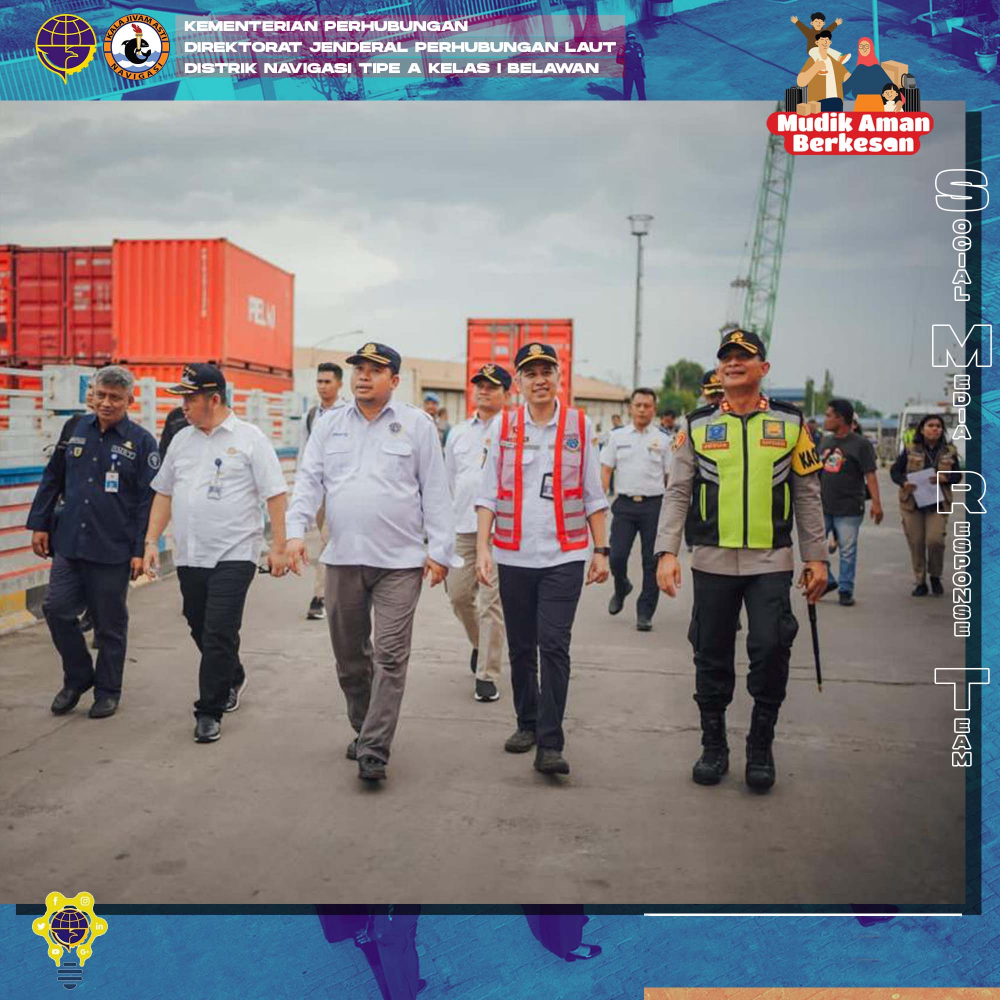 H+8 Lebaran 2023, Sesditjen Hubla Tinjau Arus Balik di Pelabuhan Belawan