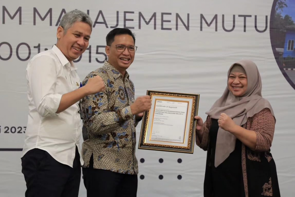 KSOP Cirebon Raih Sertifikat Sistem Manajemen Mutu ISO 9001:2015