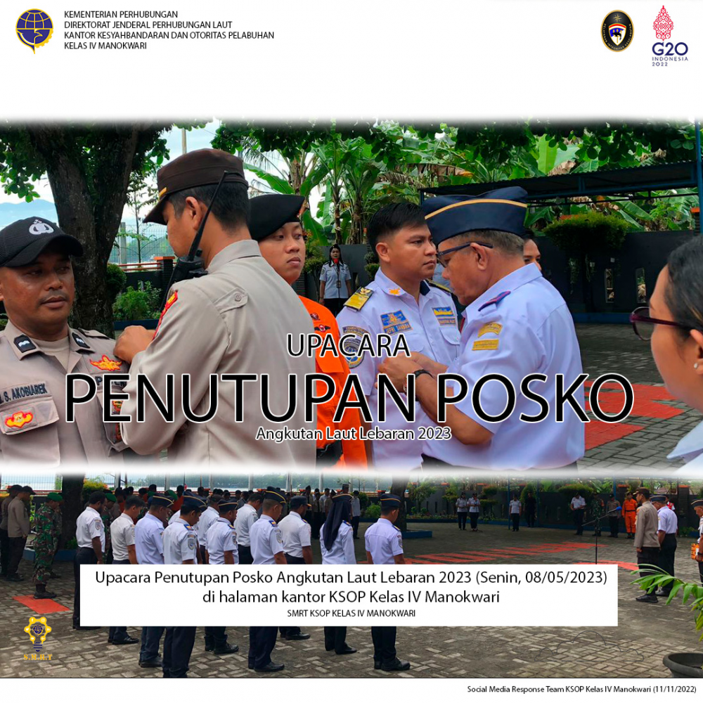 Apel Gabungan Penutupan Posko Angkutan Laut Lebaran 2023