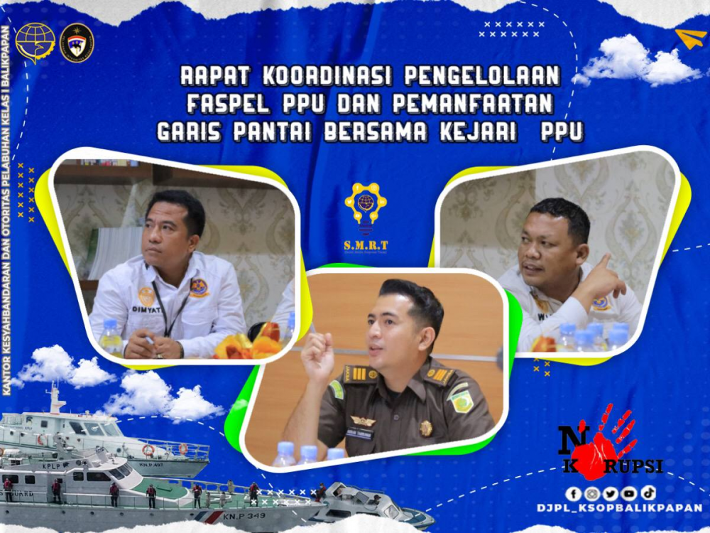 Rapat Koordinasi Pengelolaan Faspel PPU dan Pemanfaatan Garis Pantai Bersama Kejari  PPU