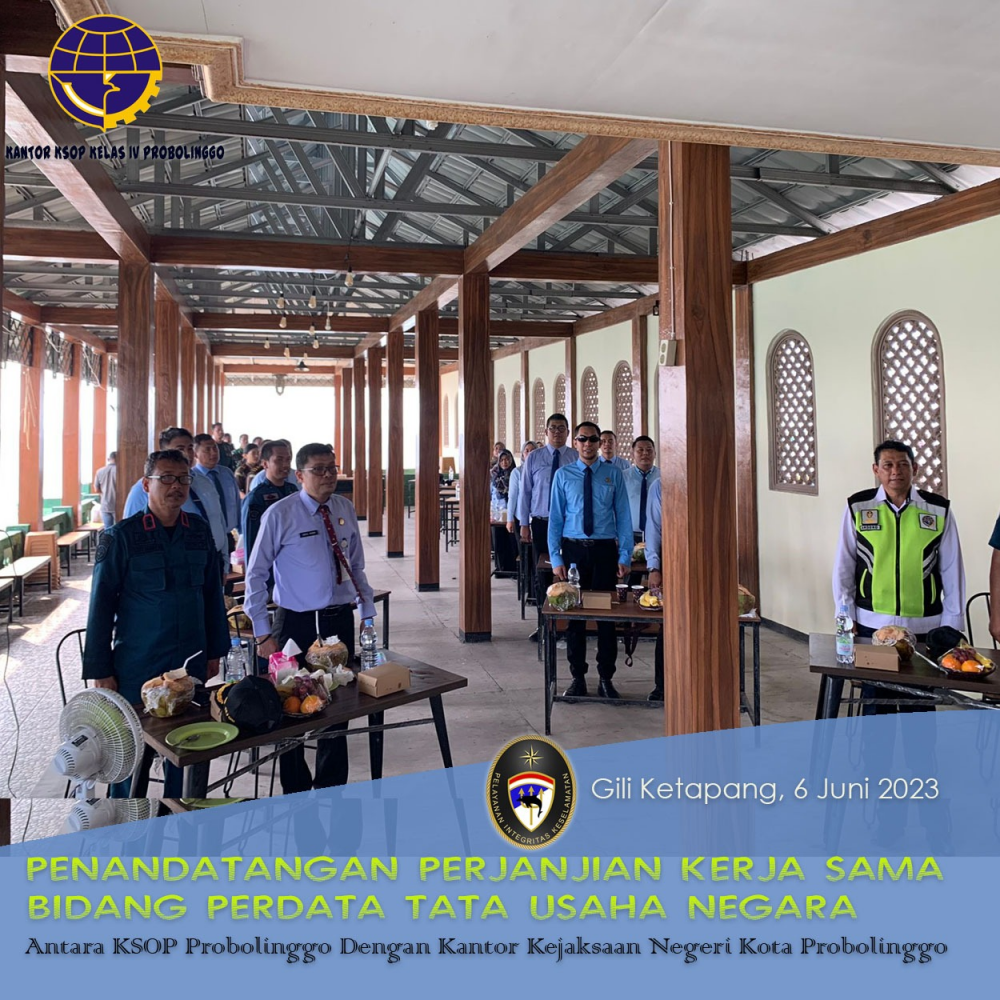PENANDATANGANAN PERJANJIAN KERJASAMA PERDATA TATA USAHA NEGARA ANTARA KSOP PROBOLINGGO DENGAN KEJAKSAAN NEGERI KOTA PROBOLINGGO