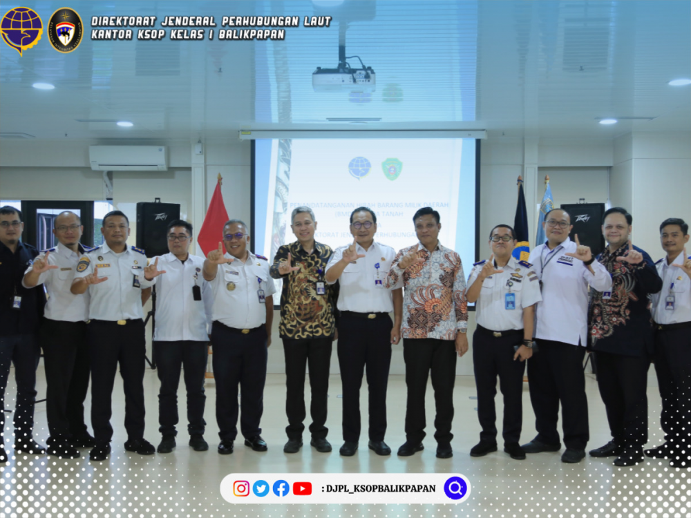 Penandatangan Perjanjian Penetapan Hibah Tanah Milik Kab PPU ke KSOP Kelas I Balikpapan