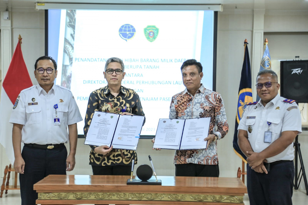 KEMENHUB TERIMA HIBAH TANAH DARI PEMKAB PENAJAM PASER UTARA
