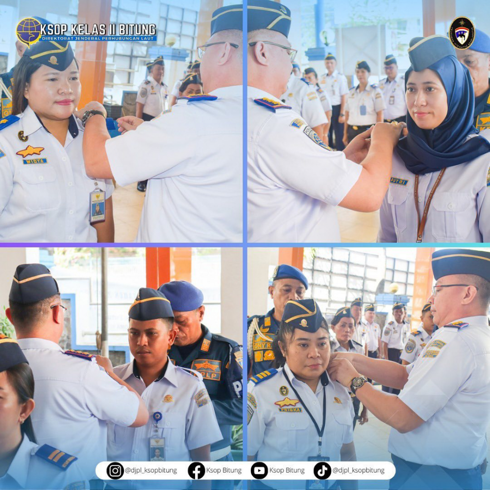 PENYEMATAN TANDA PANGKAT DAN PENYERAHAN SK KENAIKAN PANGKAT