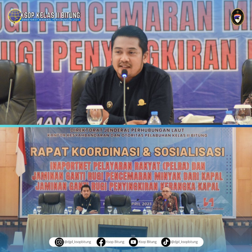 RAKOR DAN SOSIALISASI INAPORTNET DAN JAMINAN GANTI RUGI