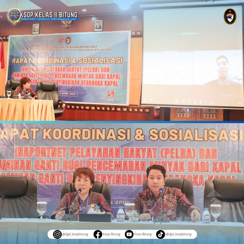 RAKOR DAN SOSIALISASI INAPORTNET DAN JAMINAN GANTI RUGI