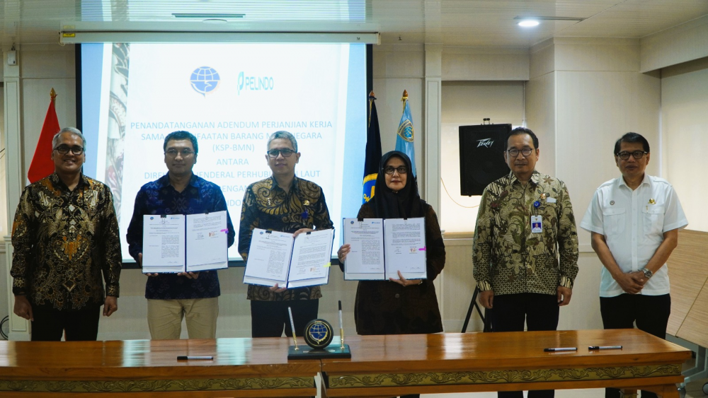 4 UPT DITJEN HUBLA TANDATANGANI ADENDUM PERJANJIAN KSP-BMN DENGAN PT. PELINDO