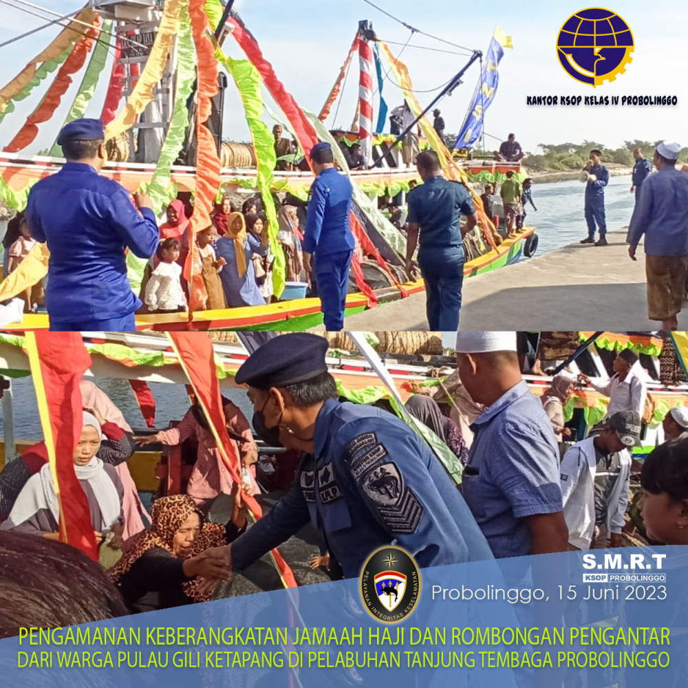 KSOP PROBOLINGGO TURUT MENGAMANKAN KEBERANGKATAN JAMAAH HAJI WARGA PULAU GILI KETAPANG