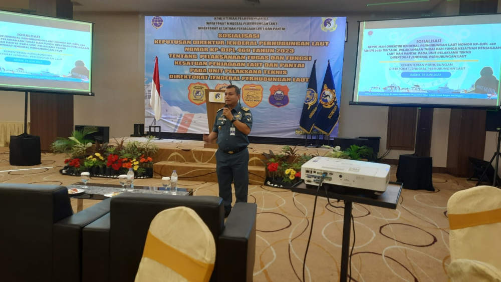 TINGKATKAN KOORDINASI TEKNIS PENGAWASAN KESELAMATAN DAN KEAMANAN PELAYARAN KEMENHUB SOSIALISASIKAN ATURAN PELAKSANAAN TUGAS DAN FUNGSI  KPLP DI BATAM