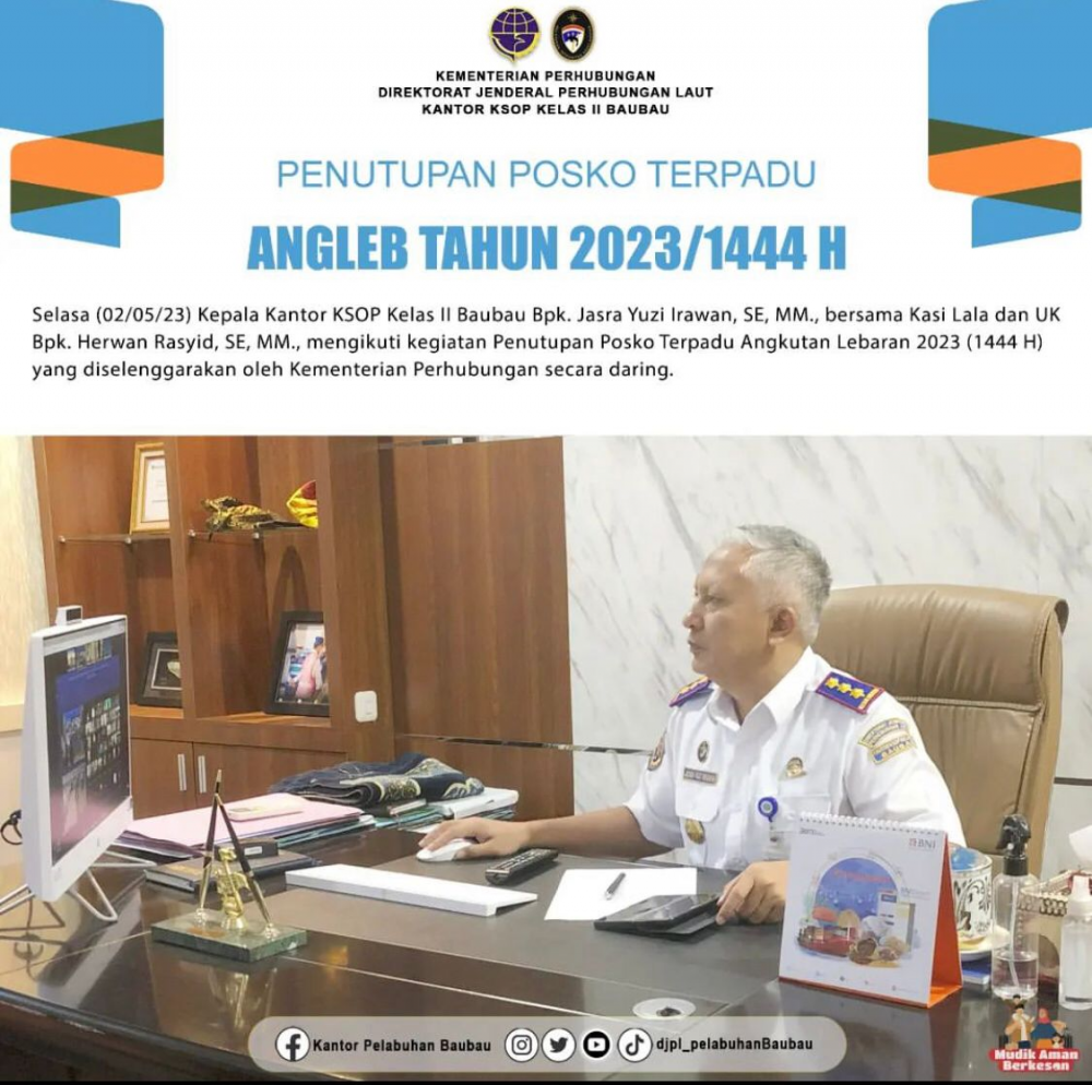 Penutupan Posko Terpadu Angkutan Lebaran 2023 (1444 H)