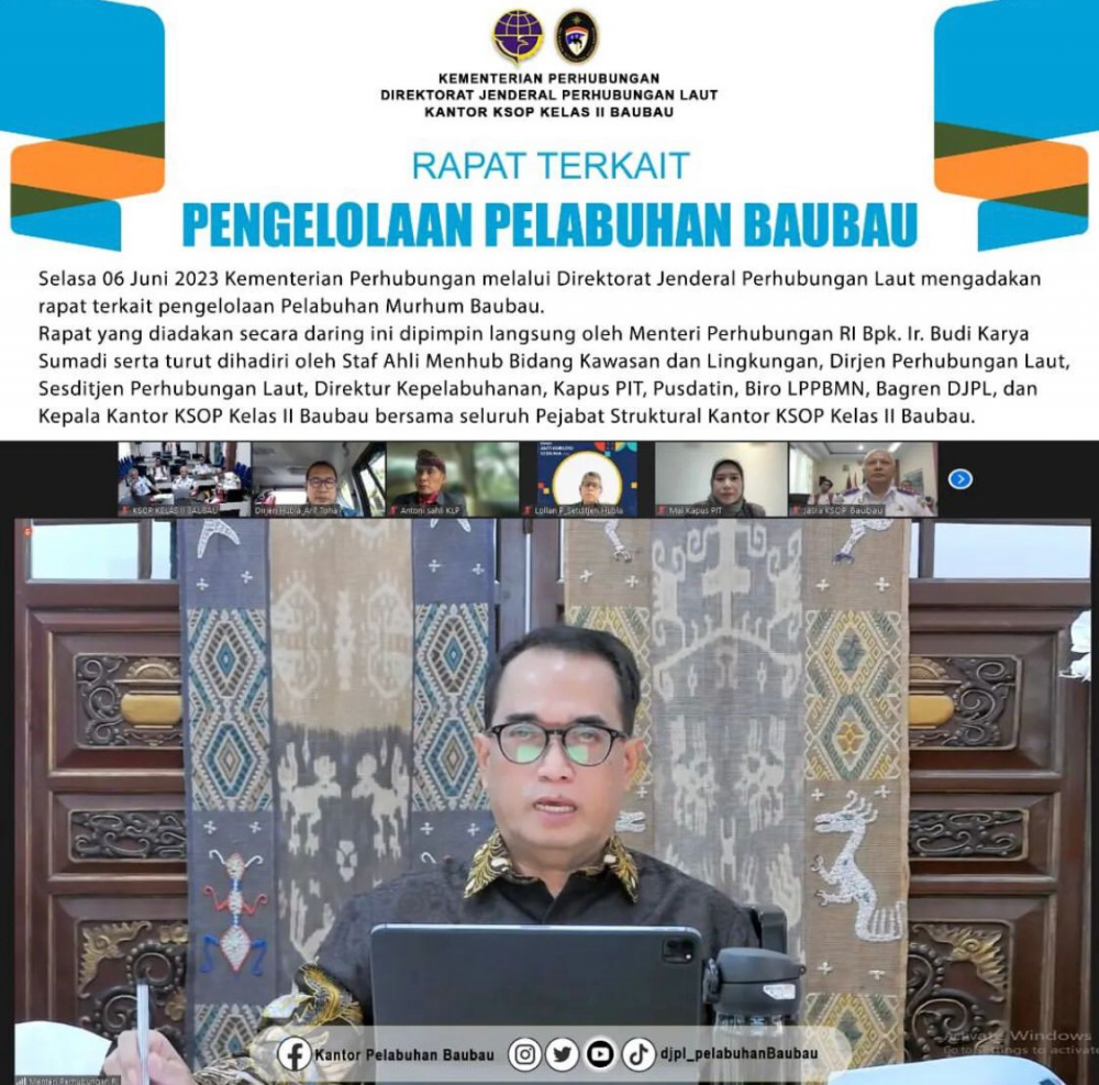Rapat Terkait Pengelolaan Pelabuhan Murhum Baubau