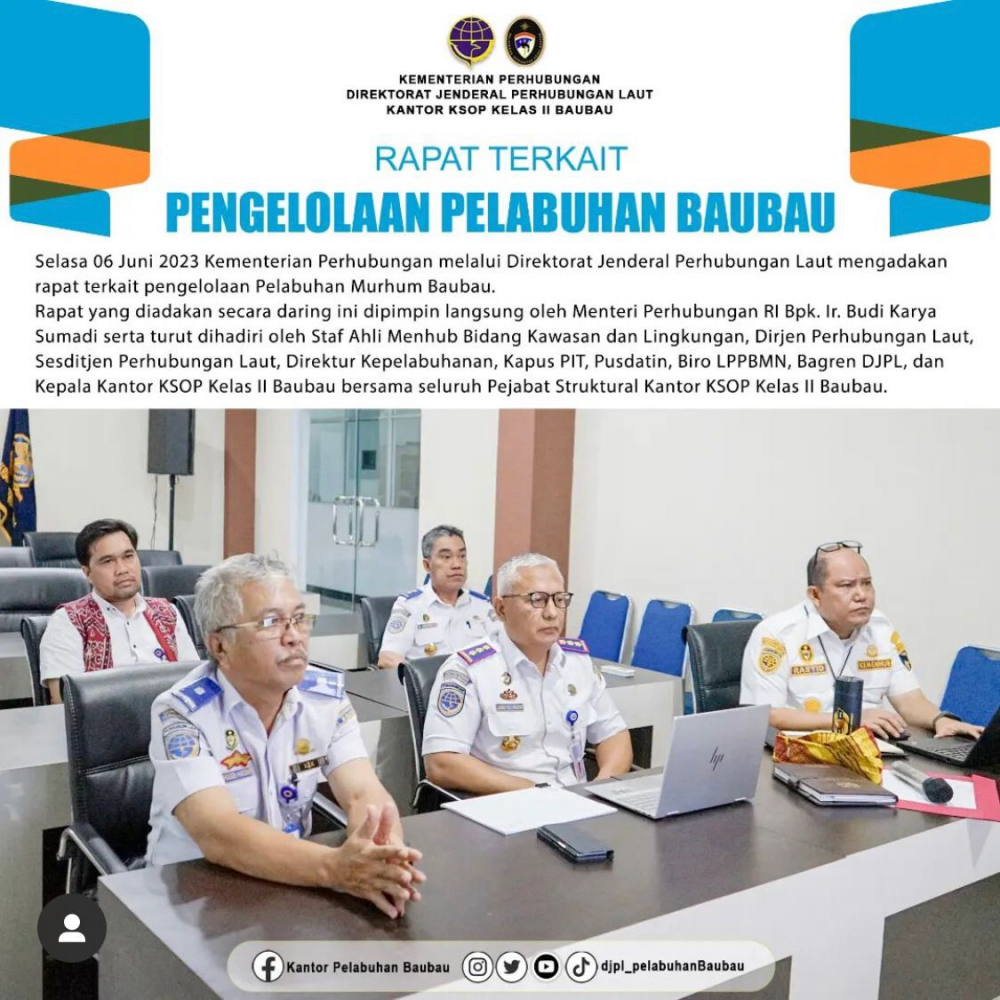 Rapat Terkait Pengelolaan Pelabuhan Murhum Baubau