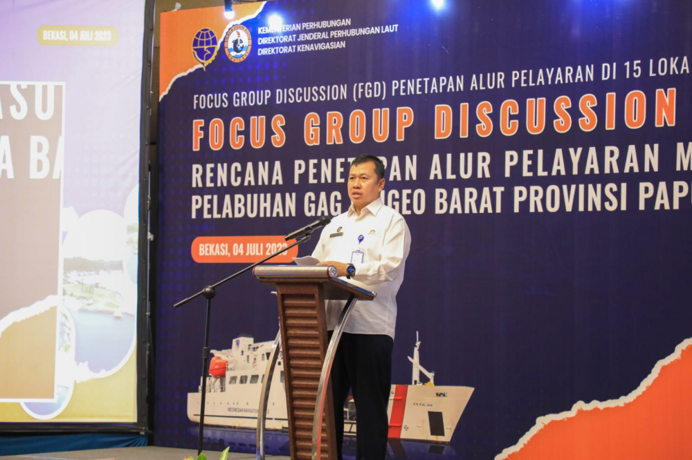 TINGKATKAN PERLINDUNGAN MARITIM DI RAJA AMPAT, KEMENHUB SUSUN PENETAPAN ALUR PELAYARAN PELABUHAN PULAU GAG