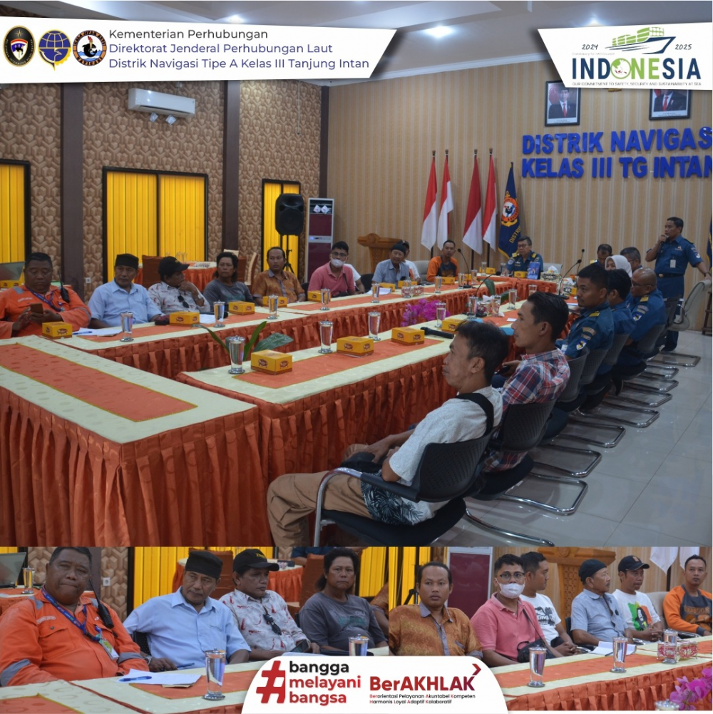 Distrik Navigasi Tipe A Kelas III Tanjung Intan mengadakan Sosialisasi Padat Karya Tahap I Tahun 2023