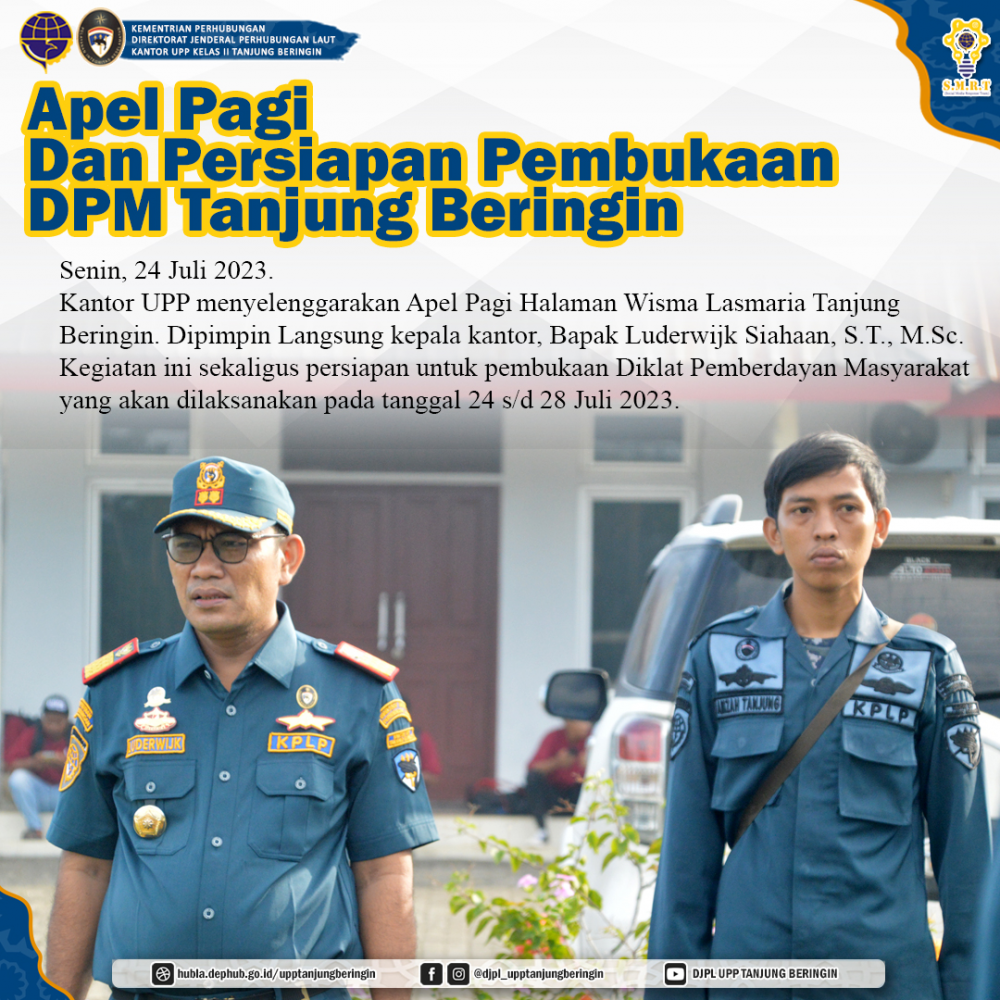 Apel Pagi dan Persiapan Pembukaan Diklat Pemberdayaan Masyarakat