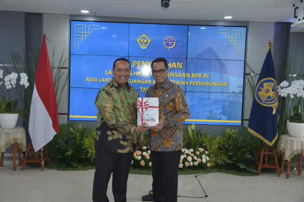 Laporan Keuangan Kemenhub Tahun 2022 Kembali Meraih Opini Wajar Tanpa Pengecualian* Sepuluh Kali Berturut-turut Sejak Tahun 2013