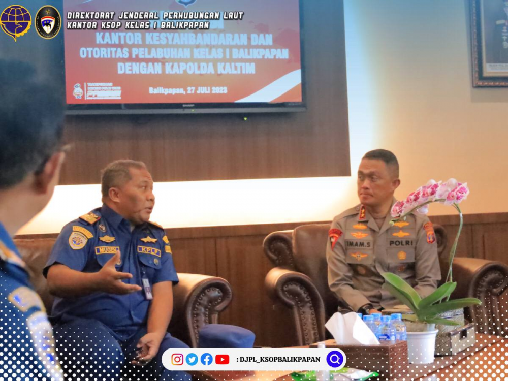 Silaturahmi KSOP Kelas I Balikpapan ke Polda Kaltim