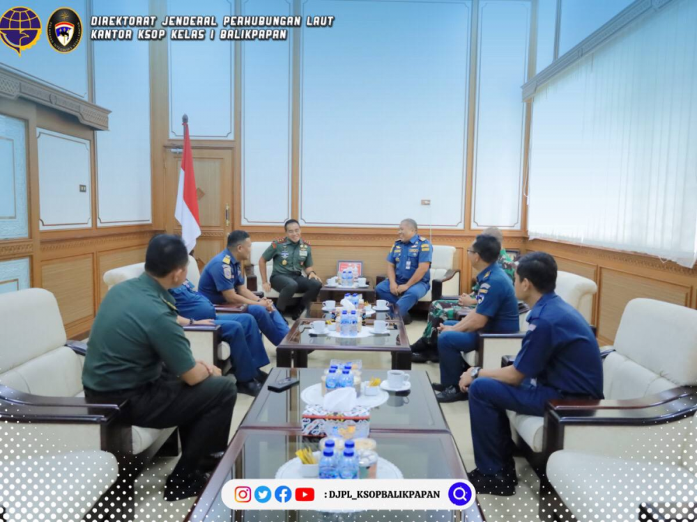 Koordinasi Pembangunan IKN KSOP Kelas I Balikpapan dengan Kodam VI/Mulawarman