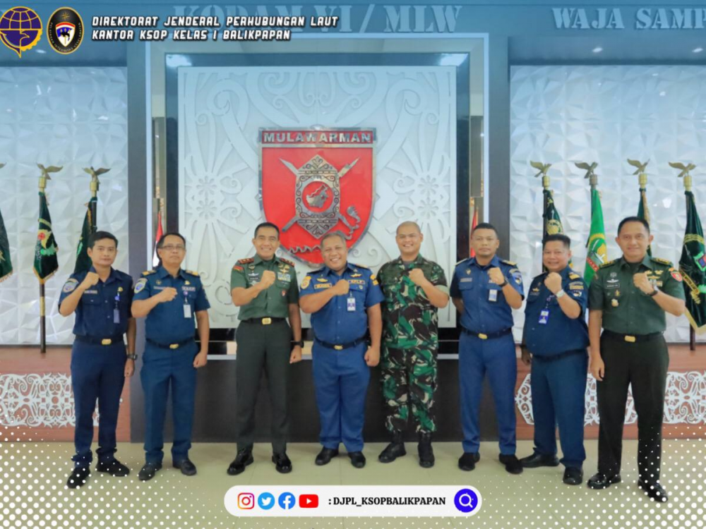 Koordinasi Pembangunan IKN KSOP Kelas I Balikpapan dengan Kodam VI/Mulawarman