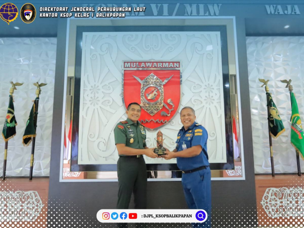 Koordinasi Pembangunan IKN KSOP Kelas I Balikpapan dengan Kodam VI/Mulawarman