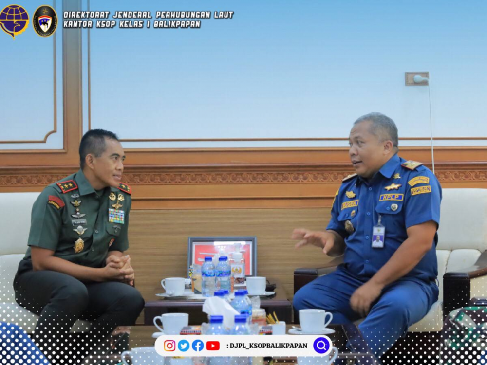 Koordinasi Pembangunan IKN KSOP Kelas I Balikpapan dengan Kodam VI/Mulawarman