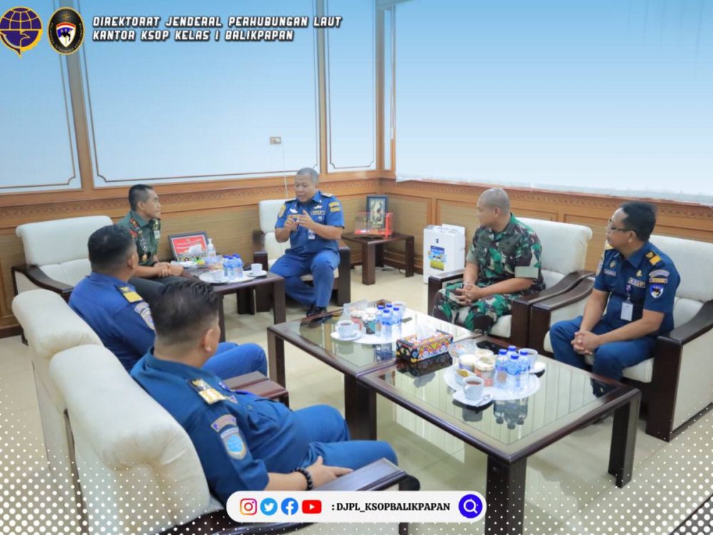 Koordinasi Pembangunan IKN KSOP Kelas I Balikpapan dengan Kodam VI/Mulawarman