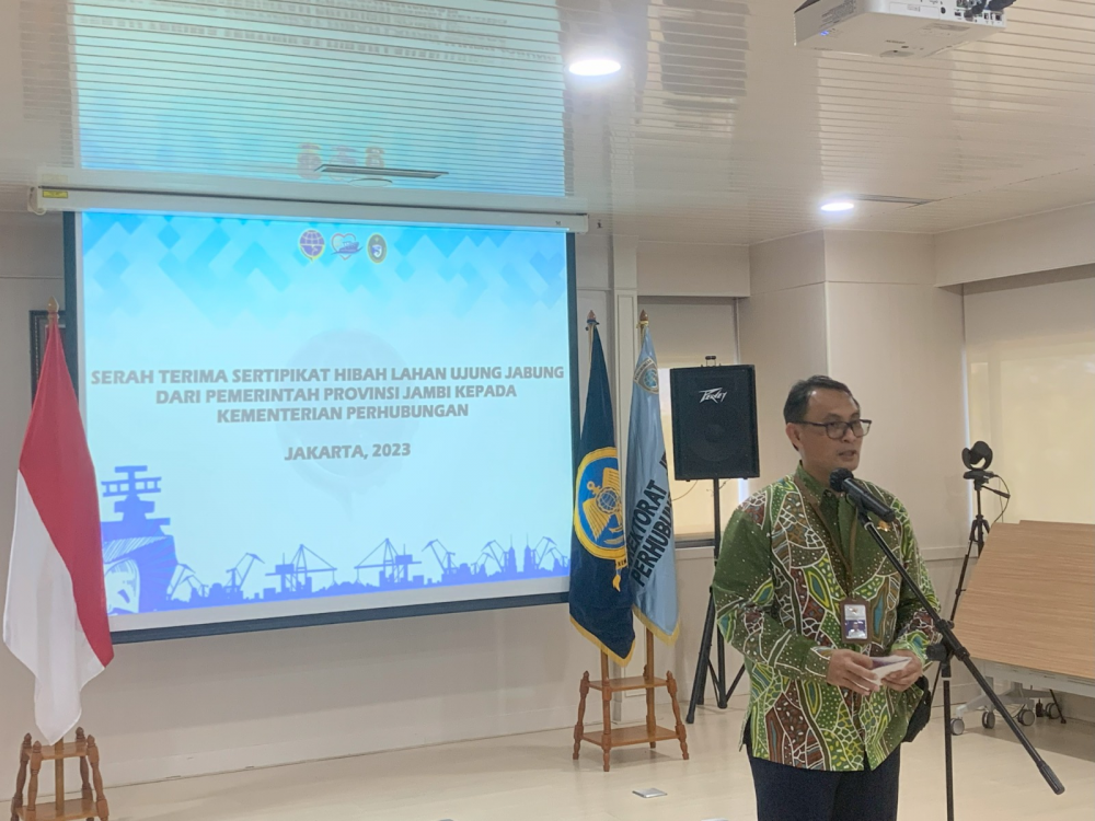 KEMENHUB TERIMA HIBAH TANAH DARI PEMPROV JAMBI UNTUK PEMBANGUNAN PELABUHAN UJUNG JABUNG