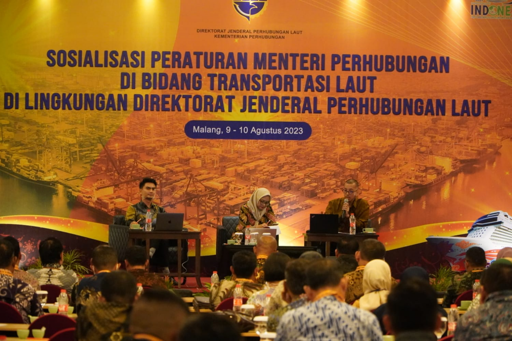 TINGKATKAN PEMAHAMAN REGULASI GUNA  PELAKSANAAN TUGAS, KEMENHUB SOSIALISASIKAN PERMENHUB DI BIDANG TRANSPORTASI LAUT TAHUN 2023