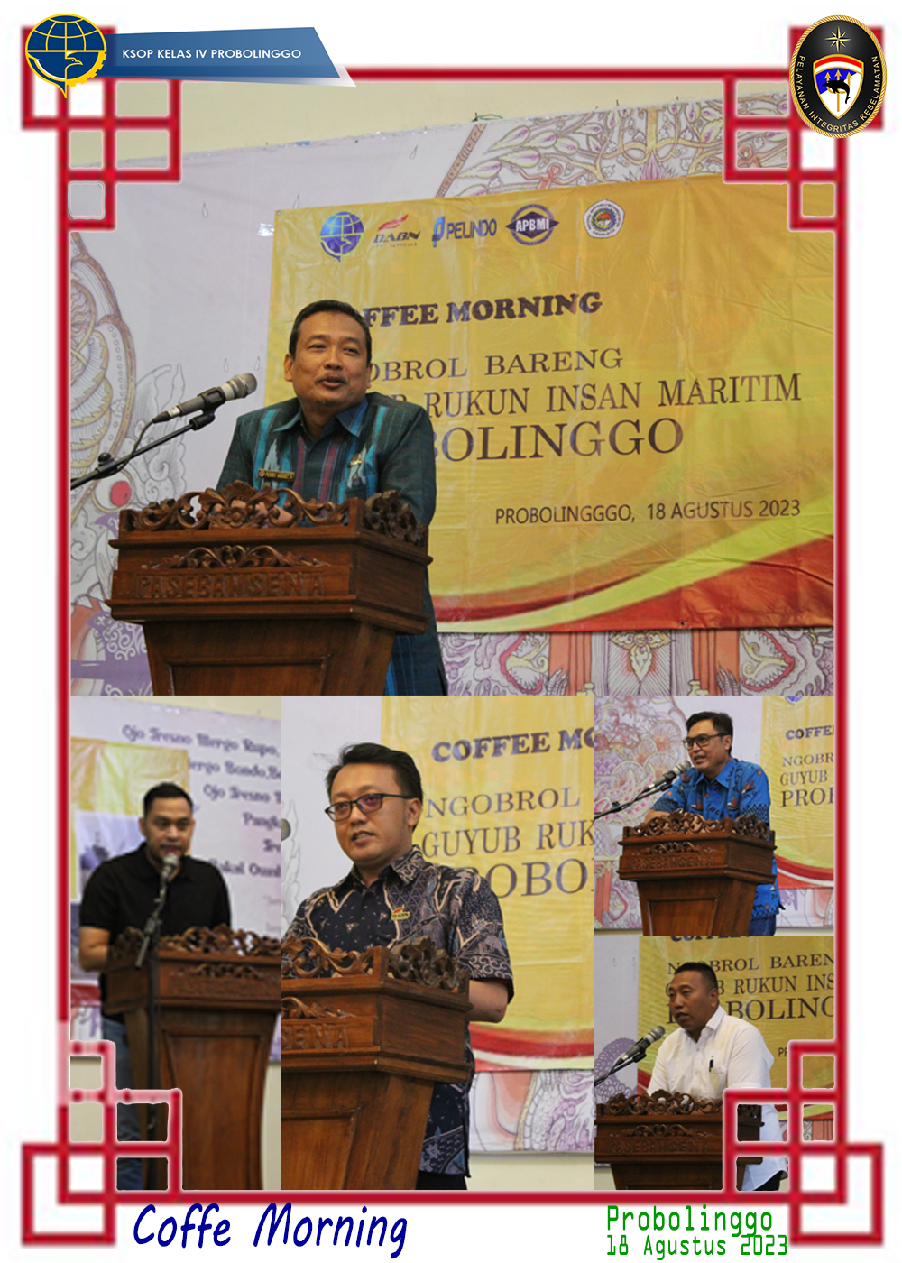 Coffee Morning sarana menyampaikan uneg uneg agar Pelabuhan Probolinggo Lebih Maju