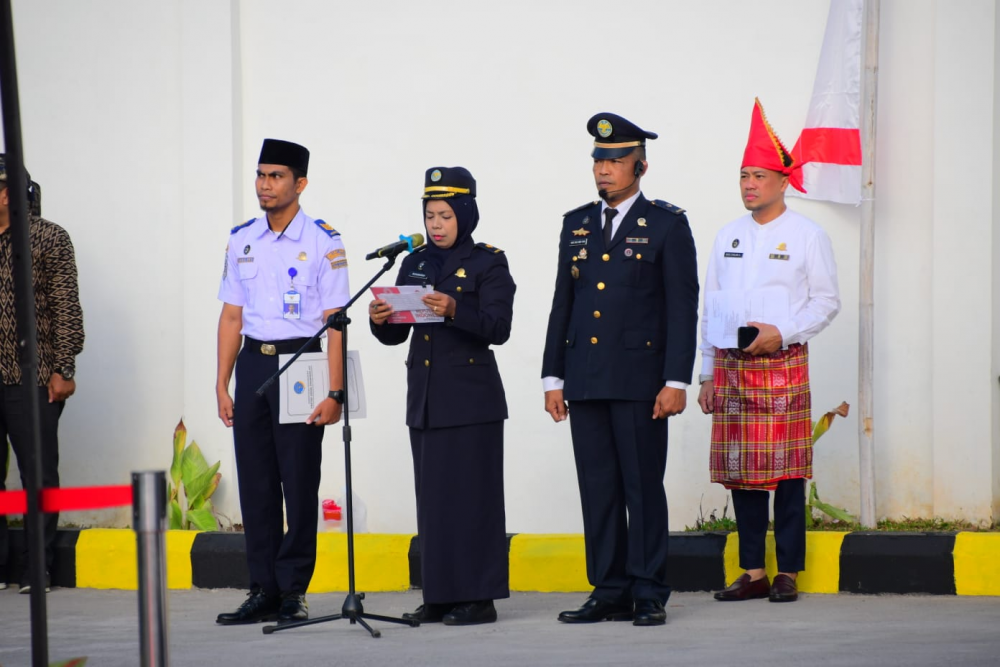 Upacara  Bendera memperingati HUT Proklamasi Kemerdekaan RI ke 78 Tahun 2023