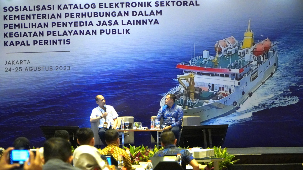 KEMENHUB SOSIALISASIKAN KATALOG ELEKTRONIK DALAM PEMILIHAN PENYEDIA JASA KEGIATAN PELAYANAN PUBLIK KAPAL PERINTIS