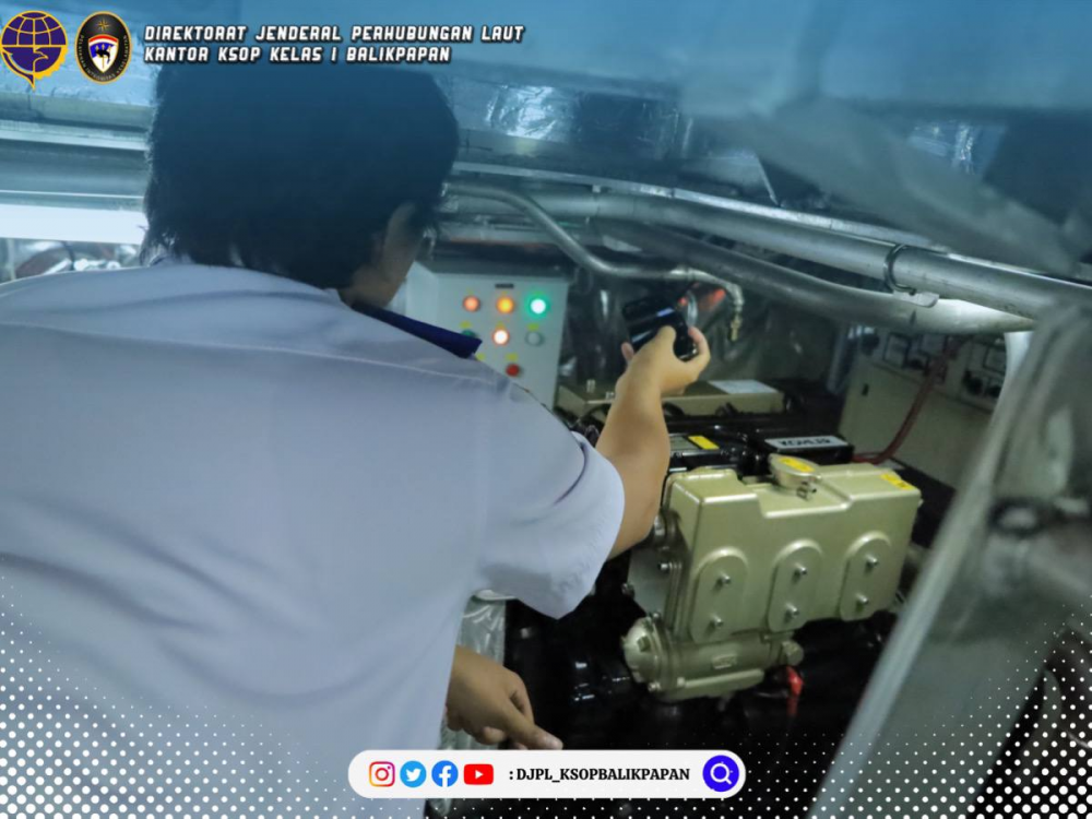 Pemeriksaan Kapal Negara Milik KSOP Kelas I Balikpapan