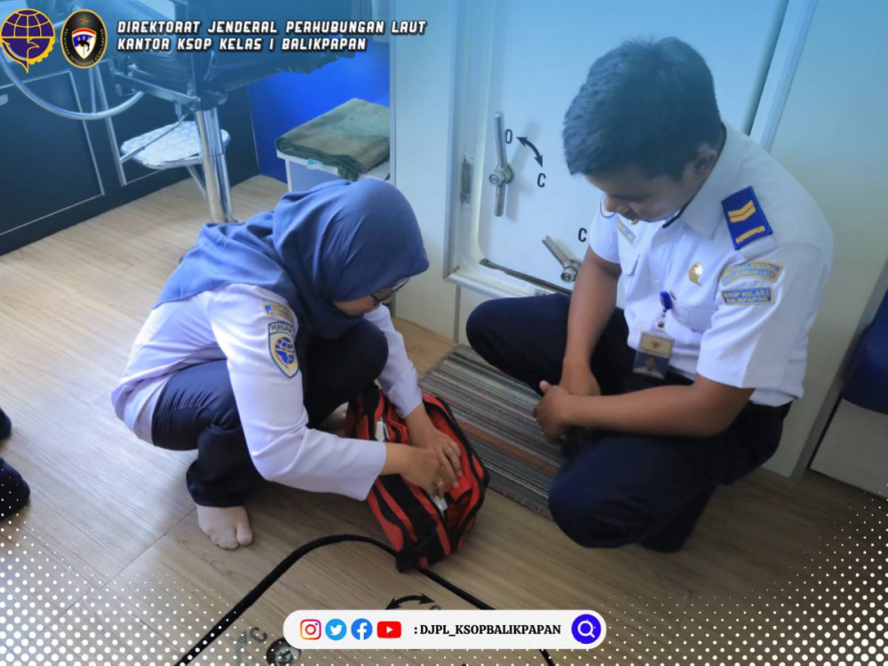 Pemeriksaan Kapal Negara Milik KSOP Kelas I Balikpapan