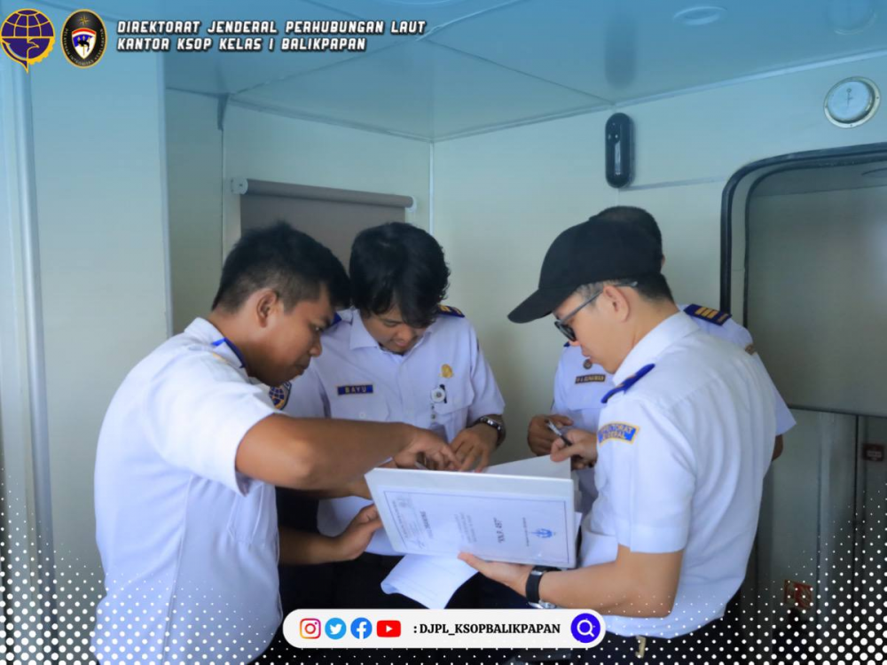 Pemeriksaan Kapal Negara Milik KSOP Kelas I Balikpapan