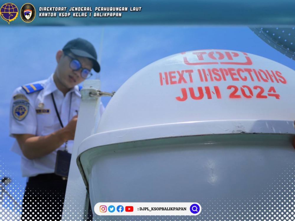 Pemeriksaan Kapal Negara Milik KSOP Kelas I Balikpapan
