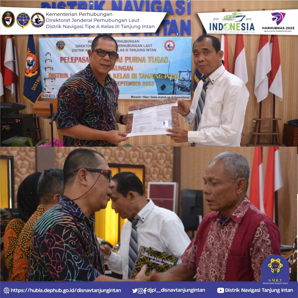 Pelepasan pegawai Purna Tugas Distrik Navigasi Tipe A Kelas III Tanjung Intan