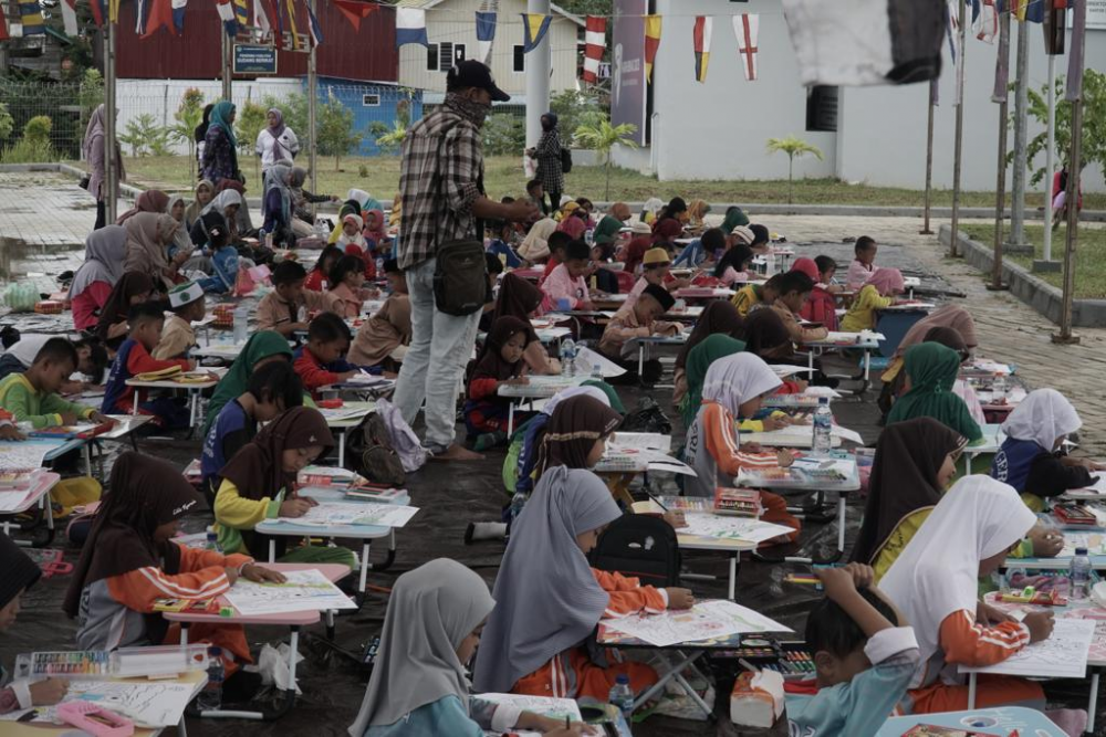 Meriahkan HARHUBNAS 2023, Kemenhub Gelar Lomba Mewarnai Bagi Siswa Di Daerah Perbatasan RI