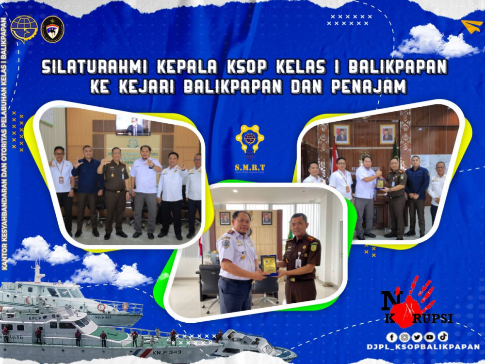 Silaturahmi Kepala KSOP Kelas I Balikpapan Ke Kejari Balikpapan dan Penajam