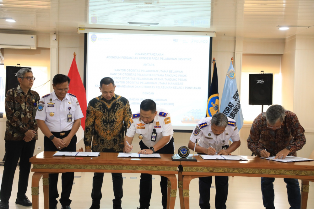 Tingkatkan Pelayanan di Sektor Transportasi Laut, Kementerian Perhubungan Tandatangani Adendum Perjanjian Konsesi Pada Pelabuhan Eksisting dengan PT Pelindo