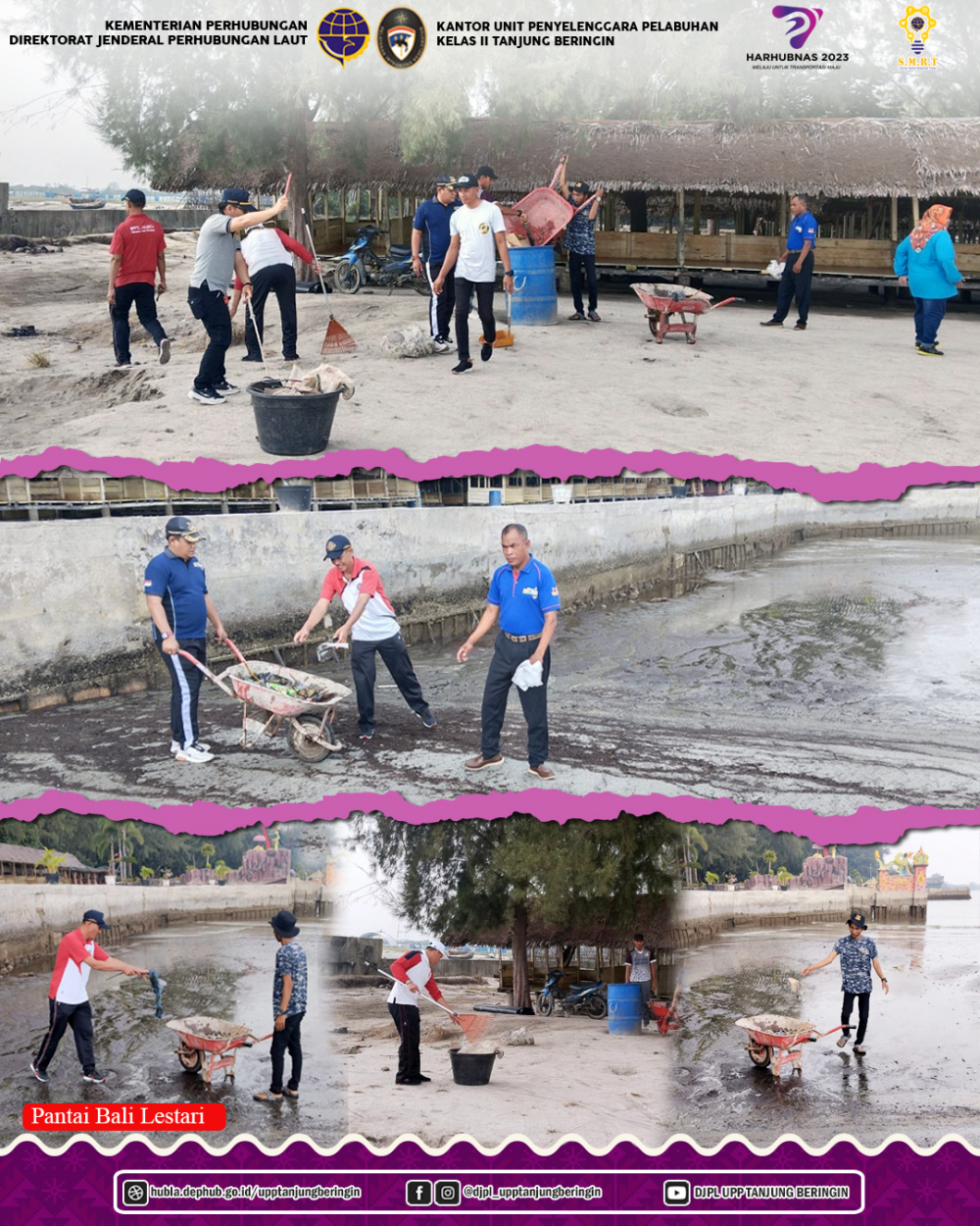 BERSIH PANTAI MENYAMBUT HARHUBNAS 2023