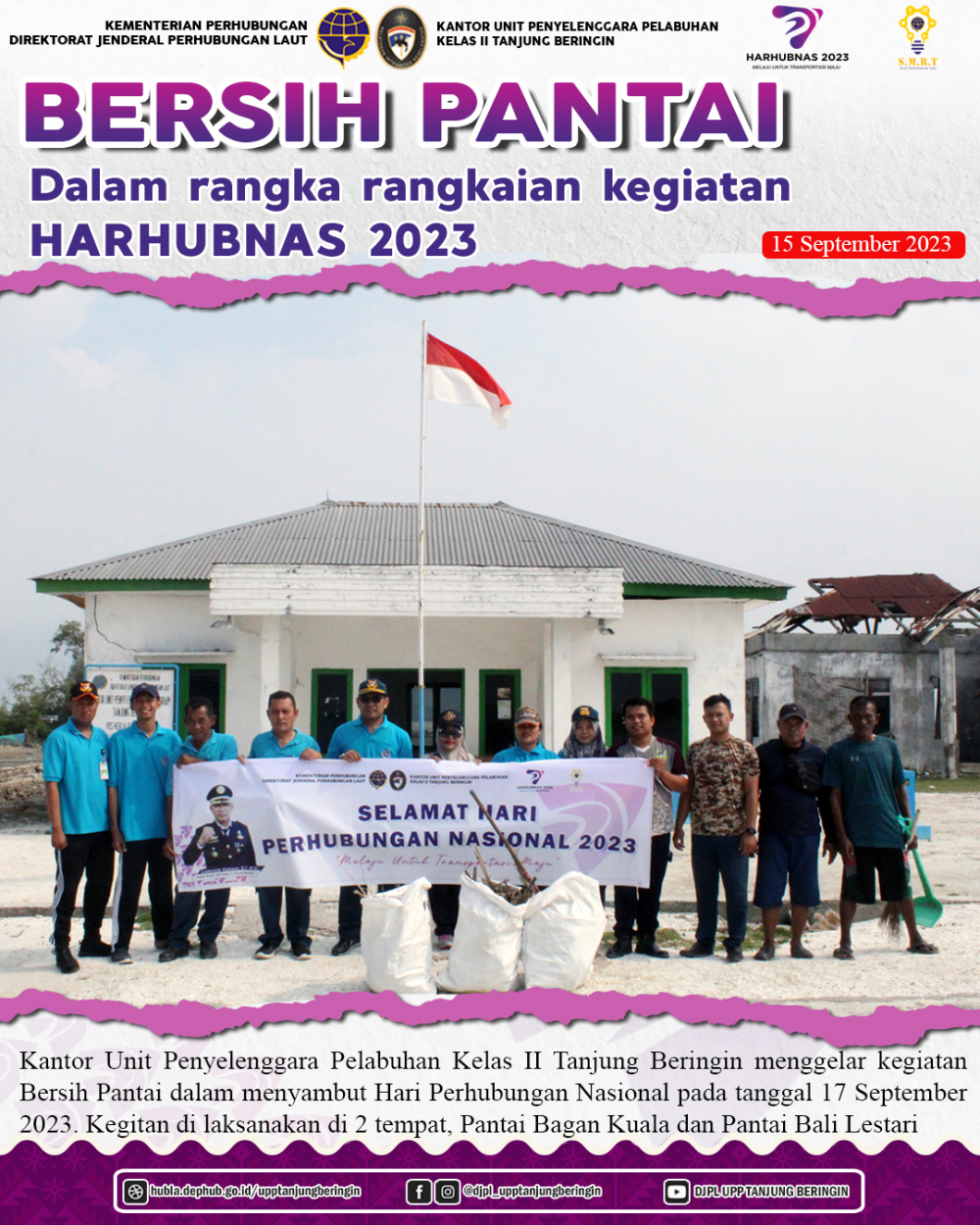 BERSIH PANTAI MENYAMBUT HARHUBNAS 2023
