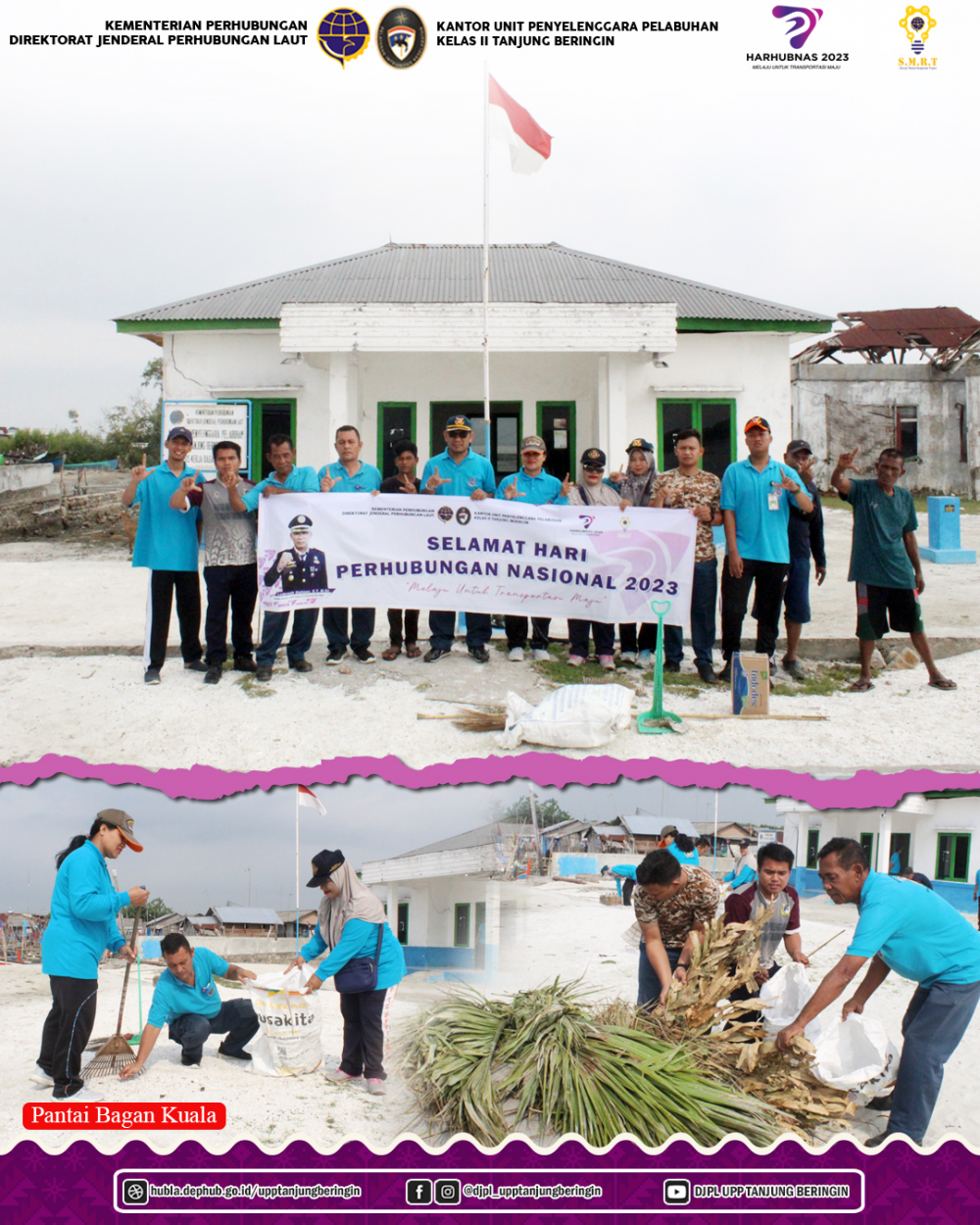 BERSIH PANTAI MENYAMBUT HARHUBNAS 2023