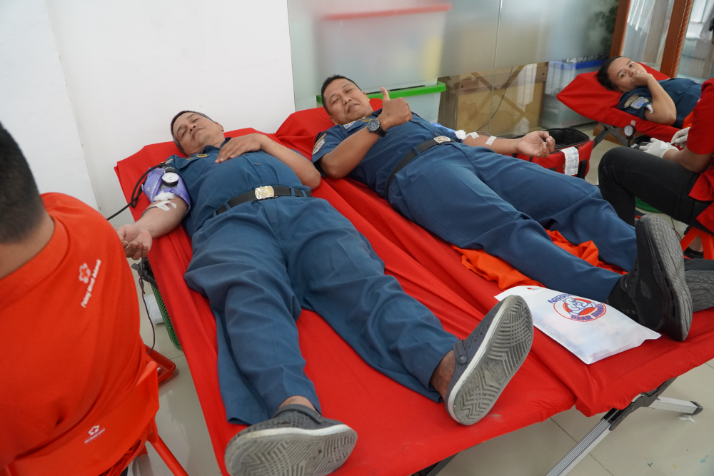 Peringati Harhubnas, Kantor OP Utama Belawan kumpulkan 130 Pendonor Darah