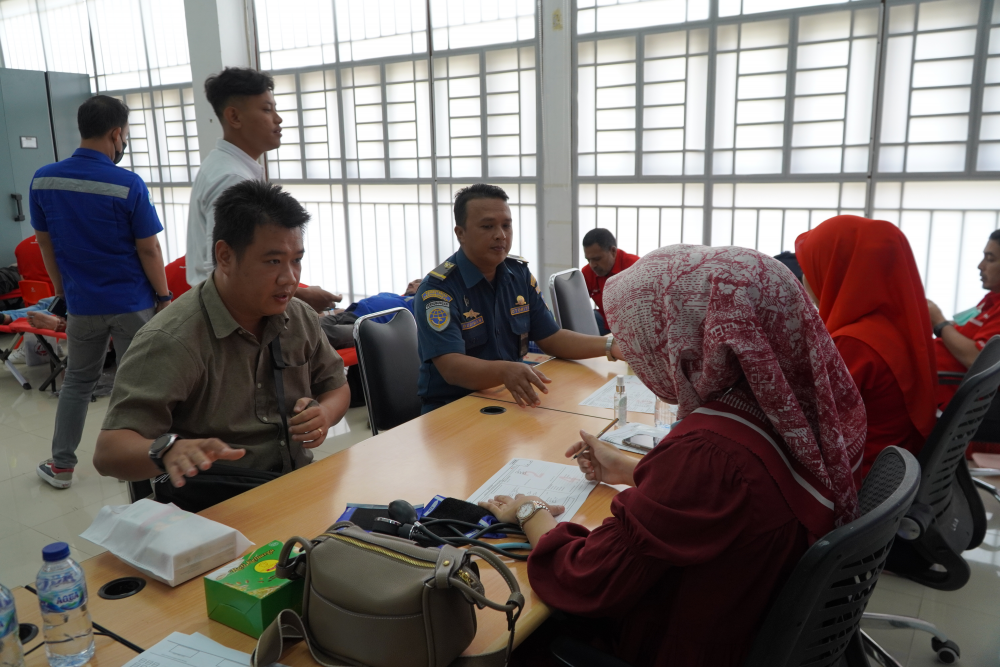 Peringati Harhubnas, Kantor OP Utama Belawan kumpulkan 130 Pendonor Darah
