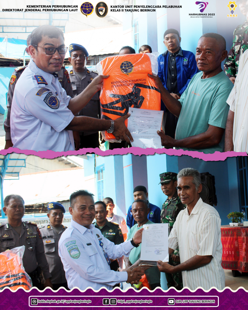 Kampanye Keselamatan Pelayaran, Penyerahan Dokumen Pas Kecil dan Pembagian Life Jacket kepada Nelayan