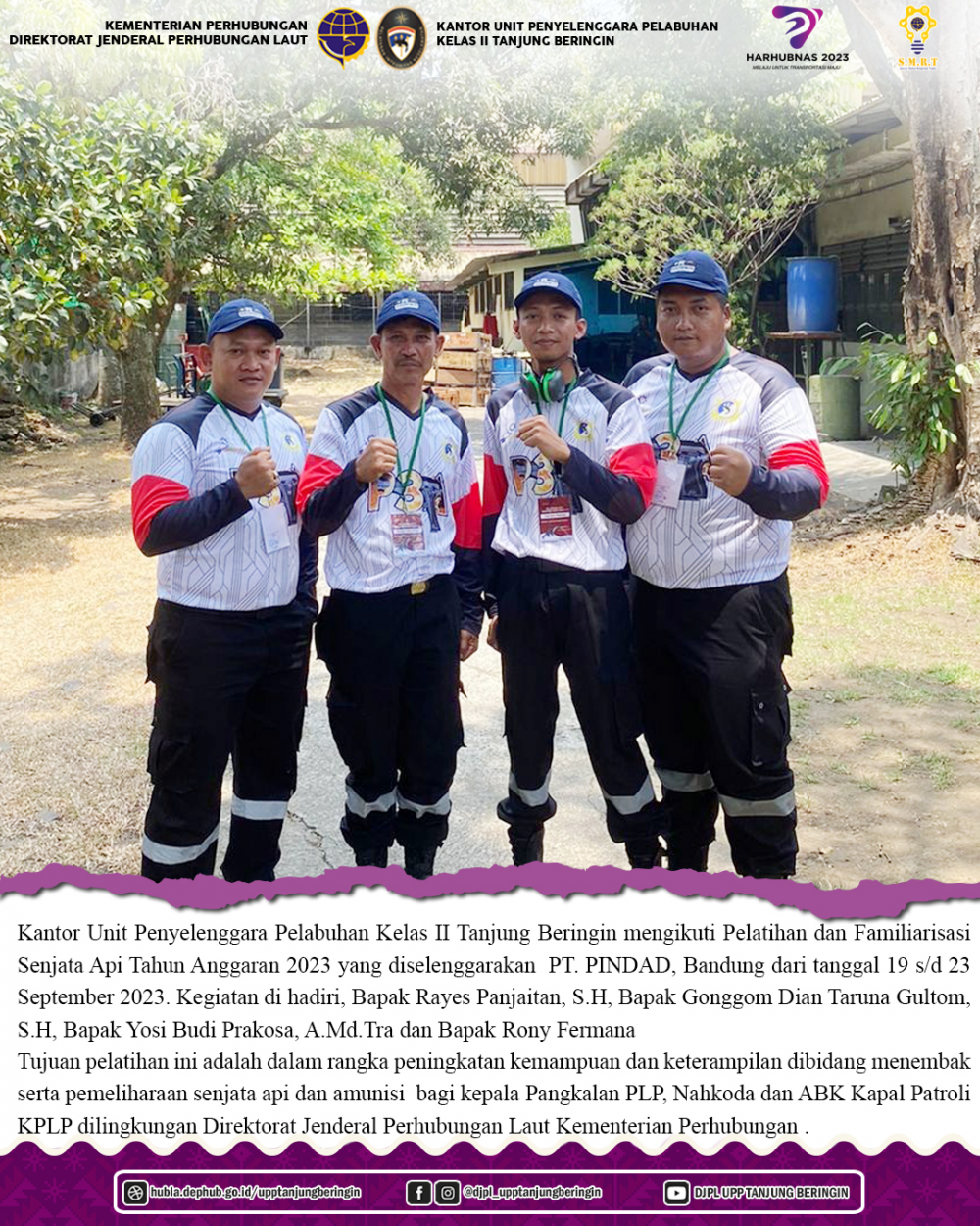 PELATIHAN DAN FAMILIARISASI SENJATA API T.A 2023