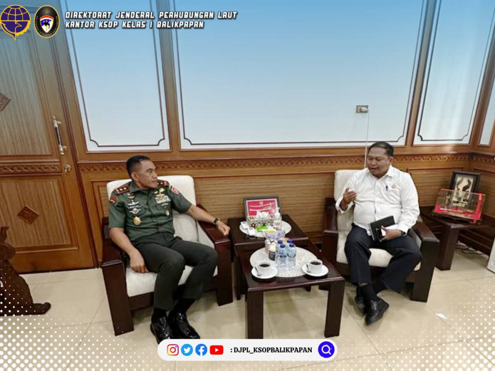 Silaturahmi Kepala Kantor KSOP Ke Kodam VI Mulawarman