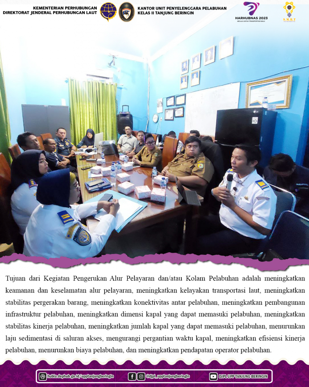 VALIDASI PEKERJAAN STUDI SURVEI INVESTIGASI DAN DESAIN (SID) PENGERUKAN ALUR PELAYARAN DAN/ATAU KOLAM PELABUHAN TANJUNG BERINGIN T.A 2023