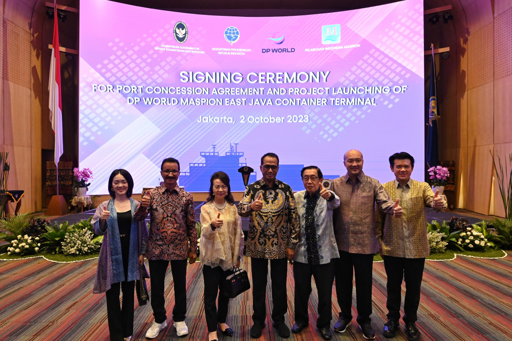 Menhub Dukung Kolaborasi DP World dan Maspion Group Bangun Terminal Petikemas Berkapasitas 3 Juta TEUs di Jawa Timur